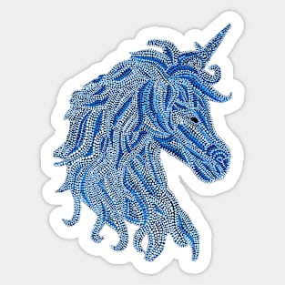 Mythical Unicorn - Blue Sticker